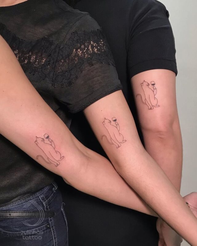 tattoo femenino con un gato 65