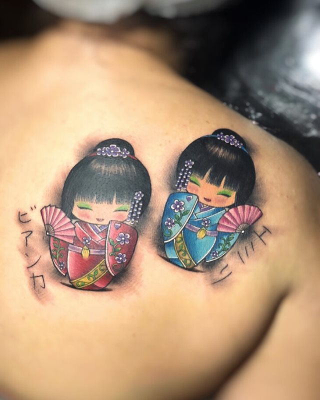 tattoo femenino con una geisha 36