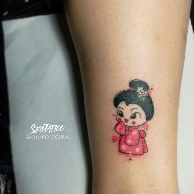 tattoo femenino con una geisha 50