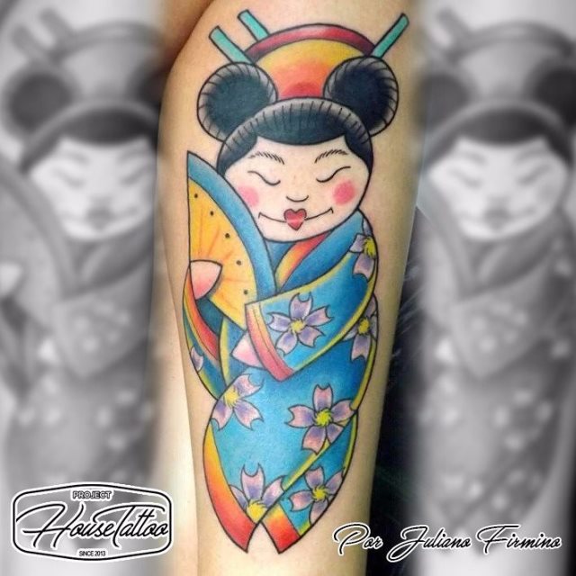 tattoo femenino con una geisha 51