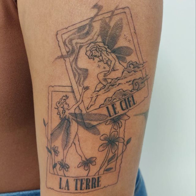 tattoo femenino con una hada 59