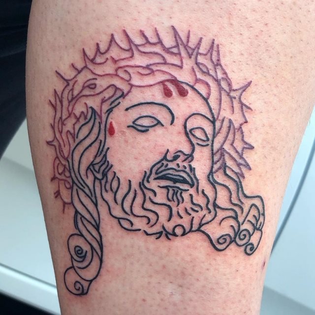 tattoo femenino de jesucristo 14