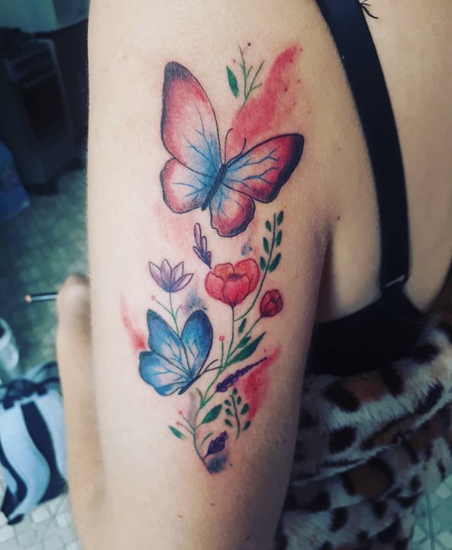 tattoo femenino de mariposa 113