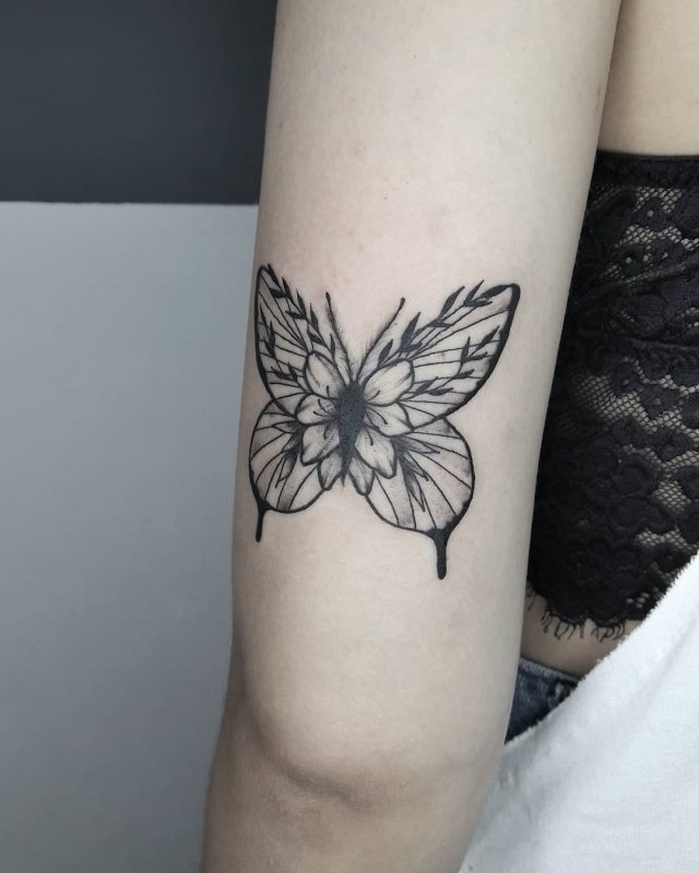 tattoo femenino de mariposa 115