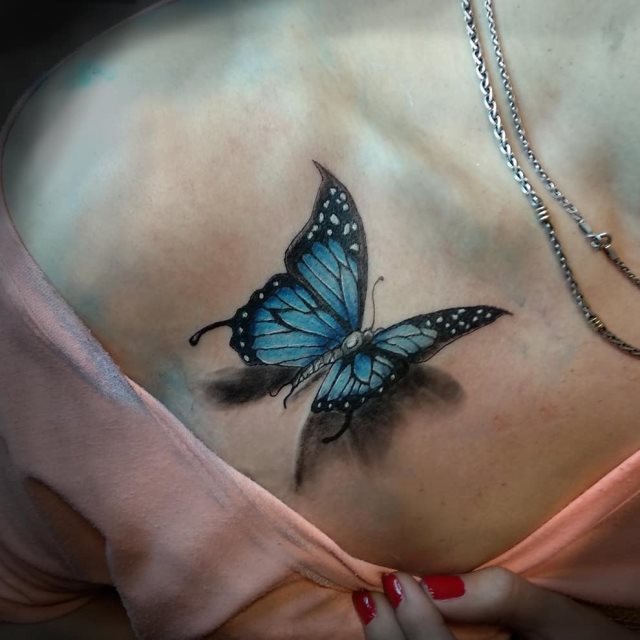 tattoo femenino de mariposa 140