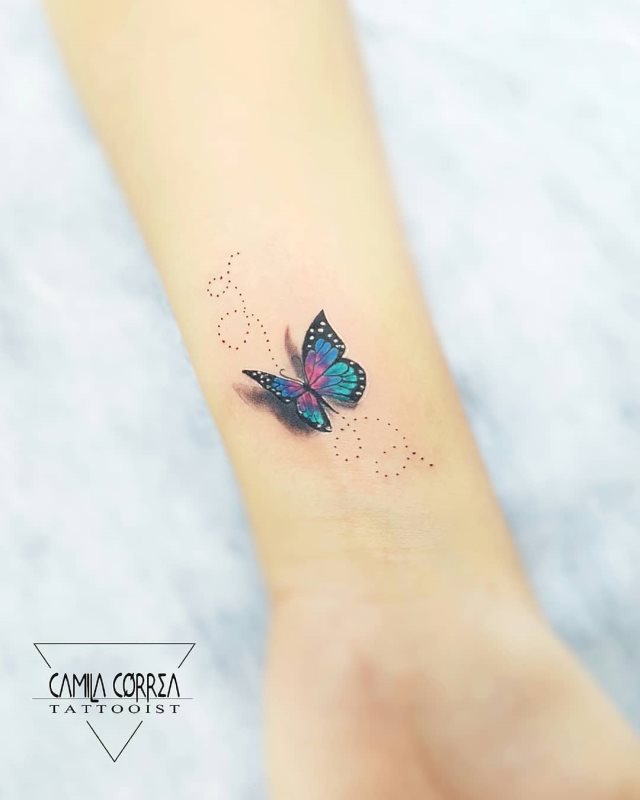 tattoo femenino de mariposa 189