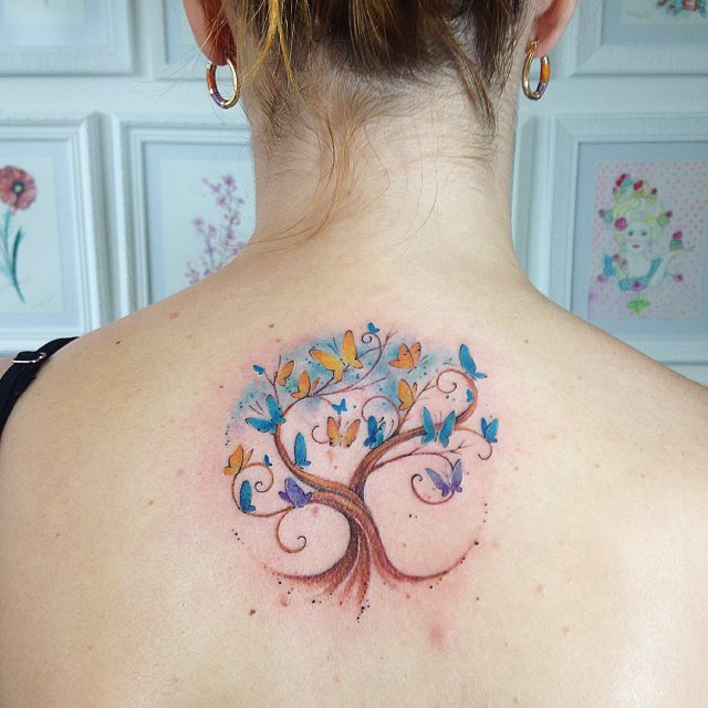 tattoo femenino de mariposa 59