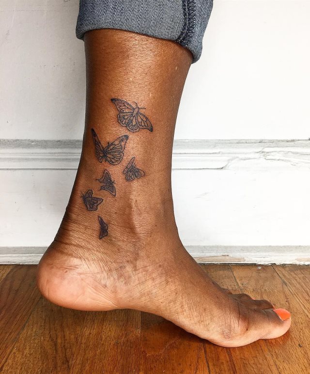 tattoo femenino de mariposa 78