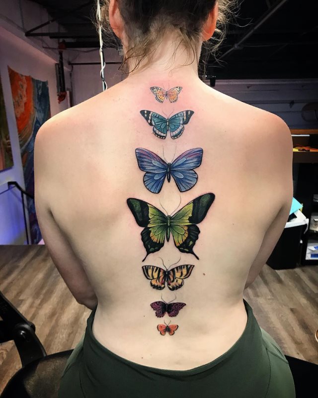 tattoo femenino de mariposa 95