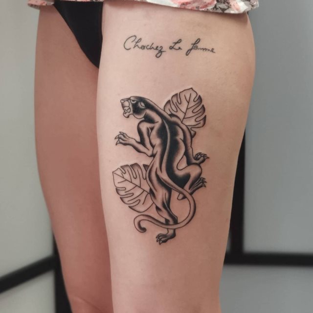 tattoo femenino de pantera 03