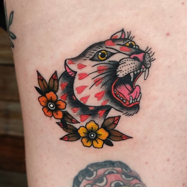 tattoo femenino de pantera 15
