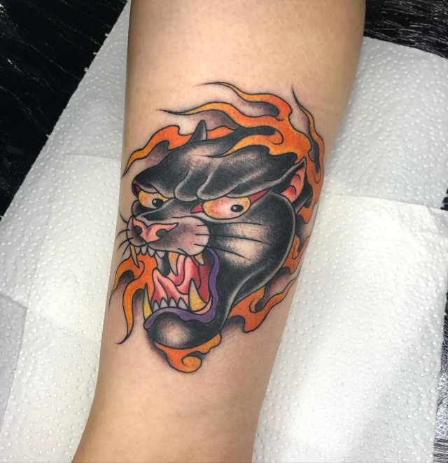 tattoo femenino de pantera 16