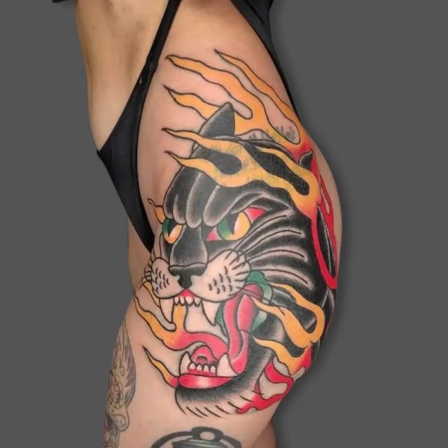 tattoo femenino de pantera 17