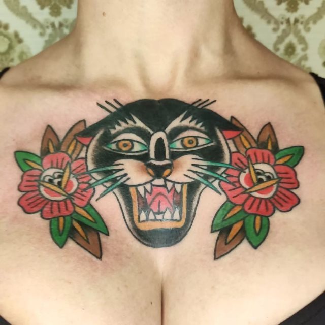tattoo femenino de pantera 18