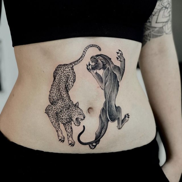 tattoo femenino de pantera 41