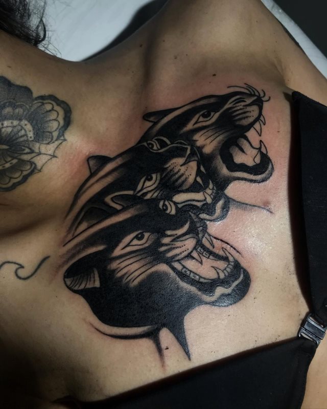 tattoo femenino de pantera 43
