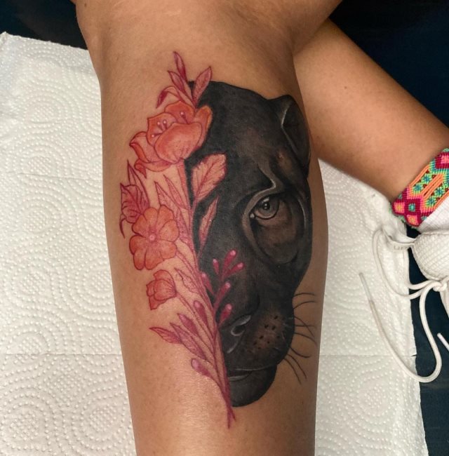 tattoo femenino de pantera 45