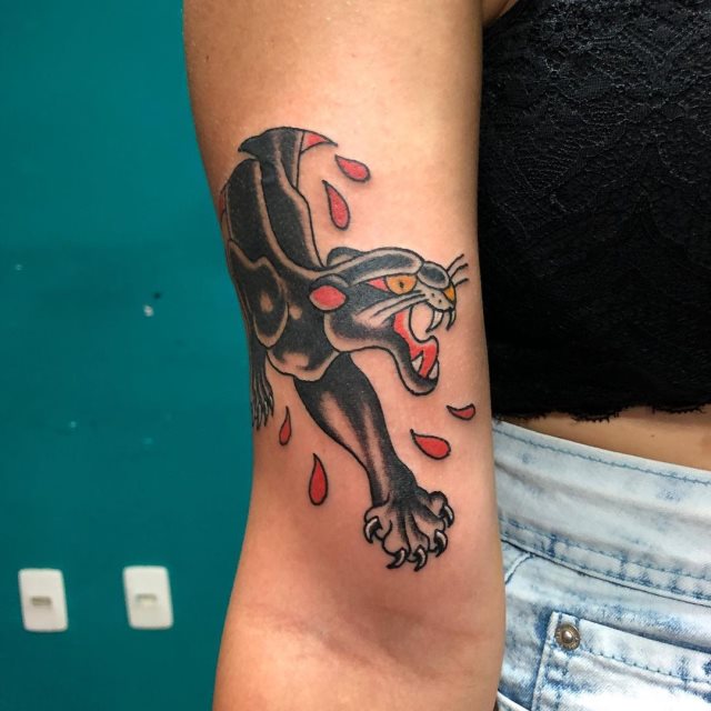 tattoo femenino de pantera 55