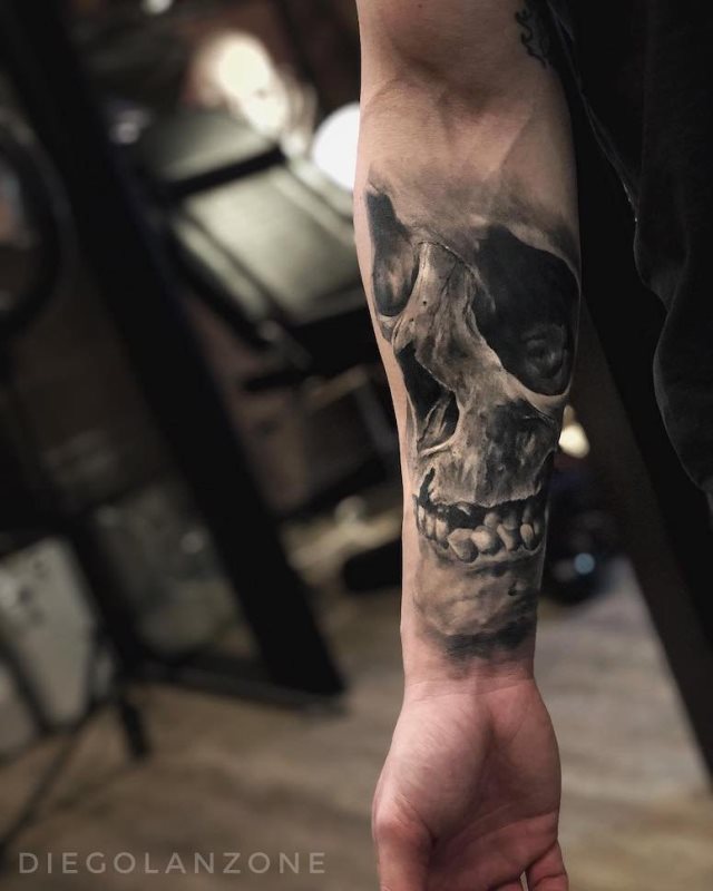 tattoo femenino de una calavera 03