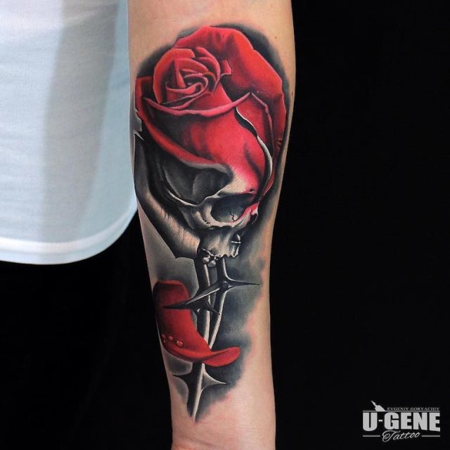 tattoo femenino de una calavera 05