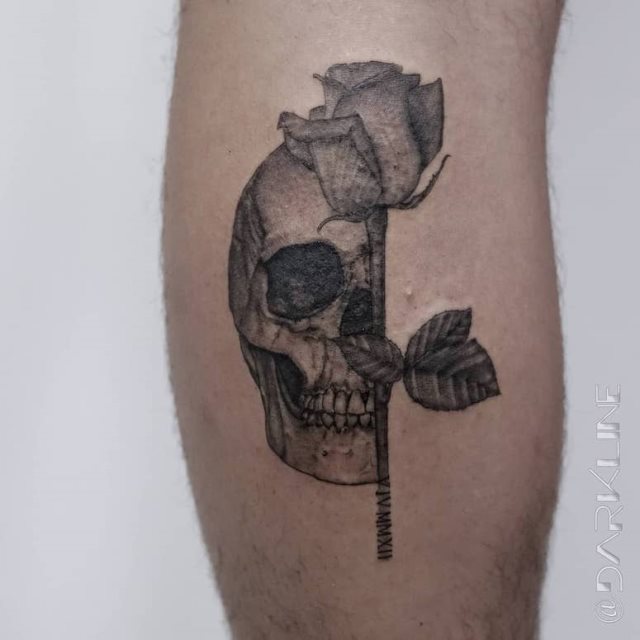 tattoo femenino de una calavera 09
