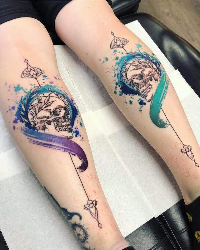 tattoo femenino de una calavera 42
