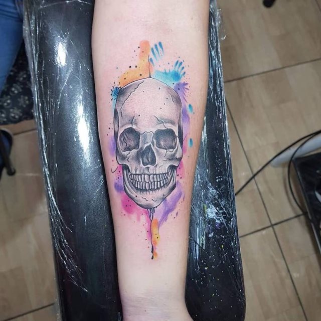 tattoo femenino de una calavera 71