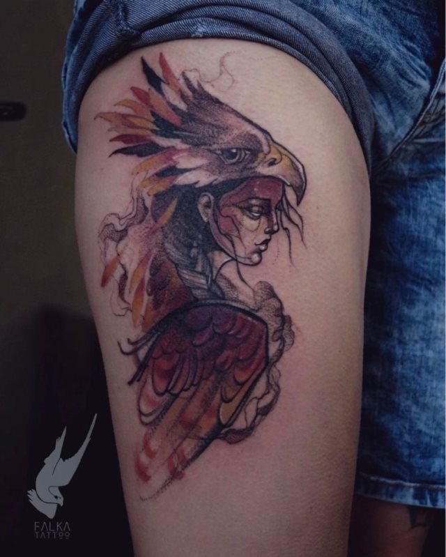 tattoo femenino del fenix 50