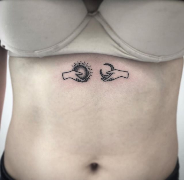 tattoo femenino del sol y la luna 02