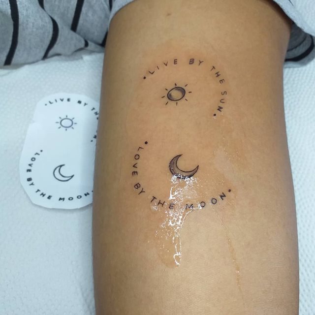tattoo femenino del sol y la luna 21