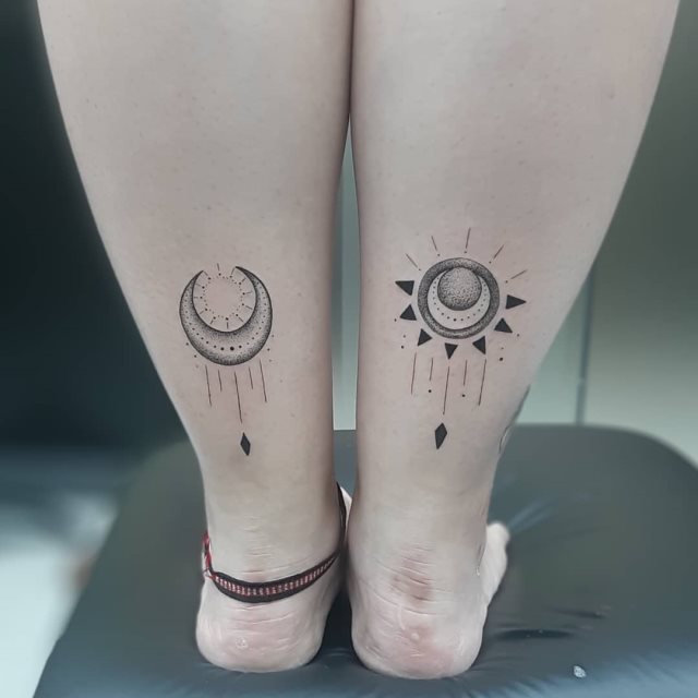 tattoo femenino del sol y la luna 22