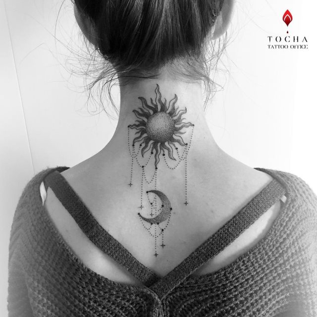 tattoo femenino del sol y la luna 52