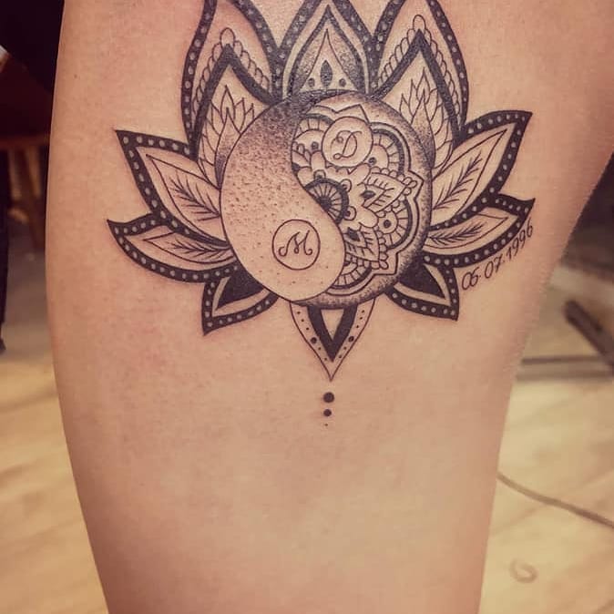 tattoo femenino del yin y yang 10
