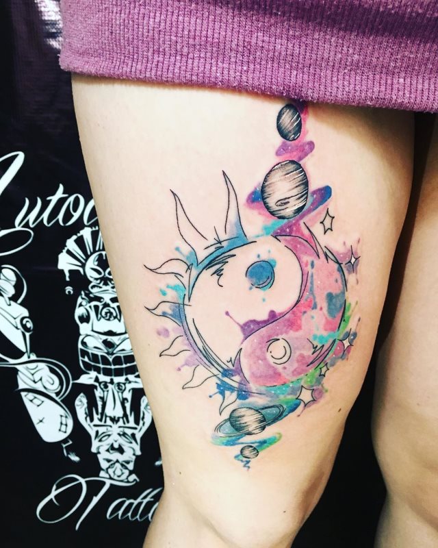 tattoo femenino del yin y yang 32
