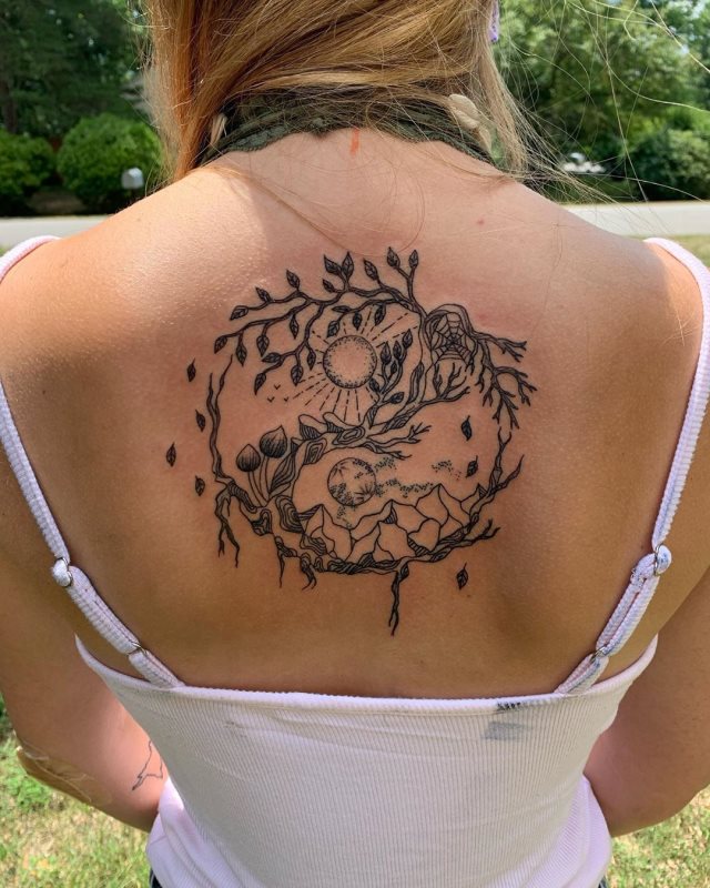 tattoo femenino del yin y yang 59