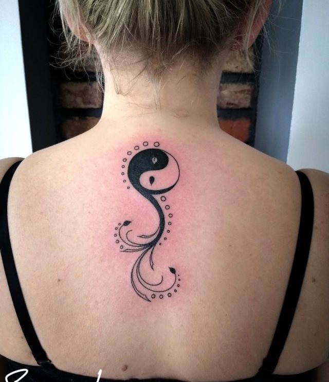 tattoo femenino del yin y yang 71