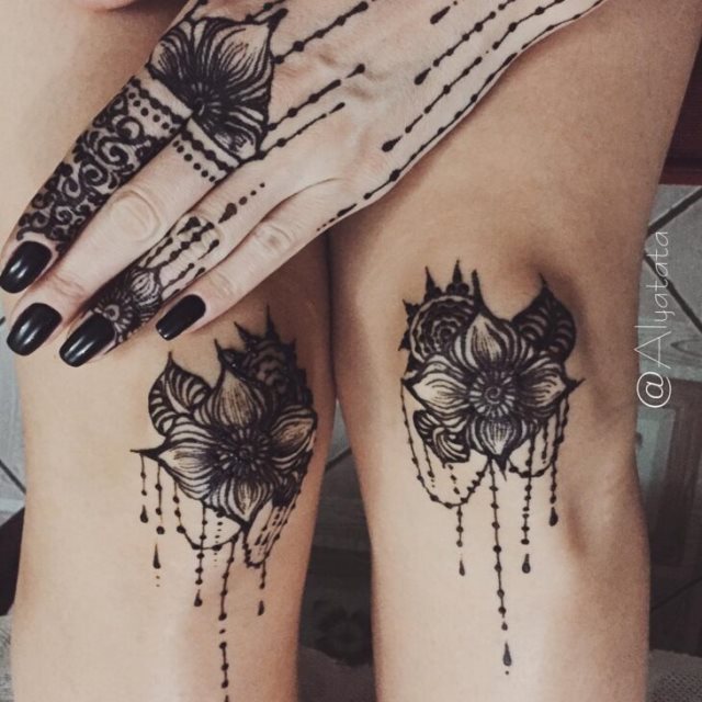 tattoo femenino hecho de henna 07