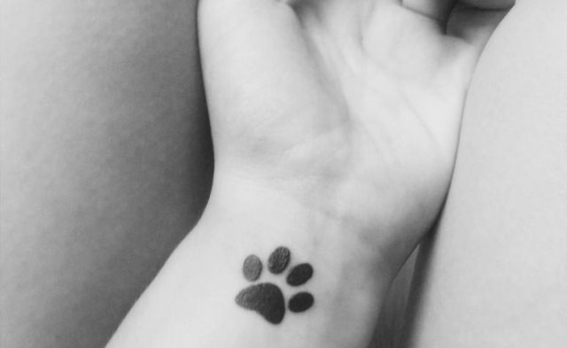 tattoo femenino huella pata de perro 27