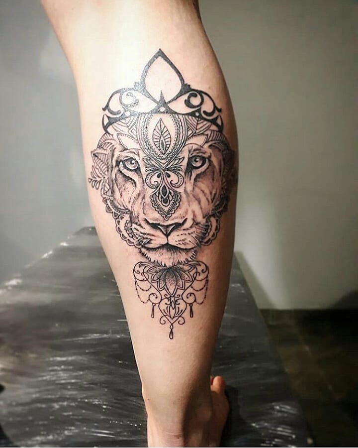 tattoo femenino leona 18