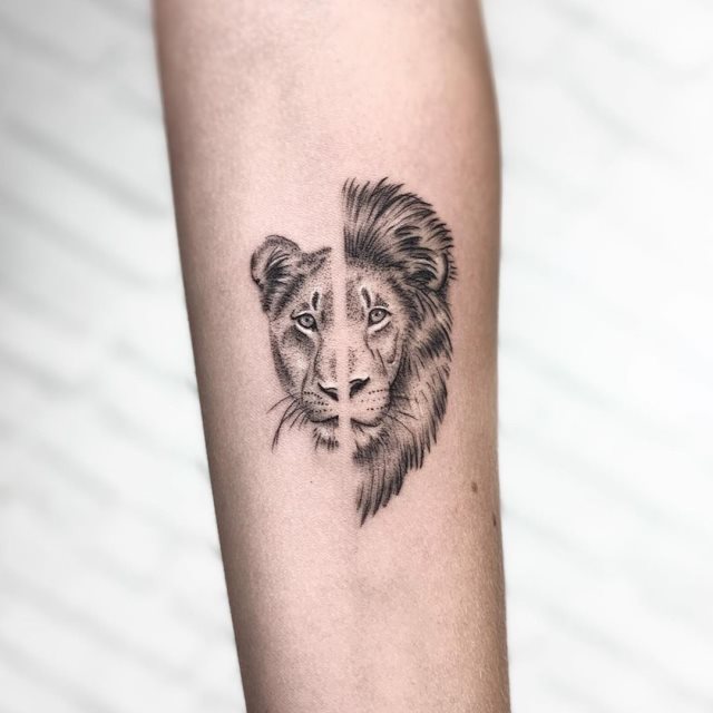 tattoo femenino leona 48