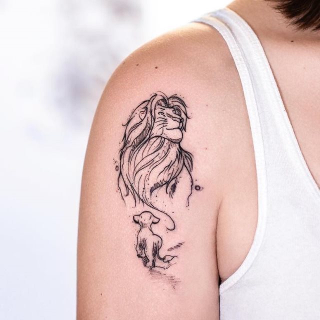 tattoo femenino leona 79