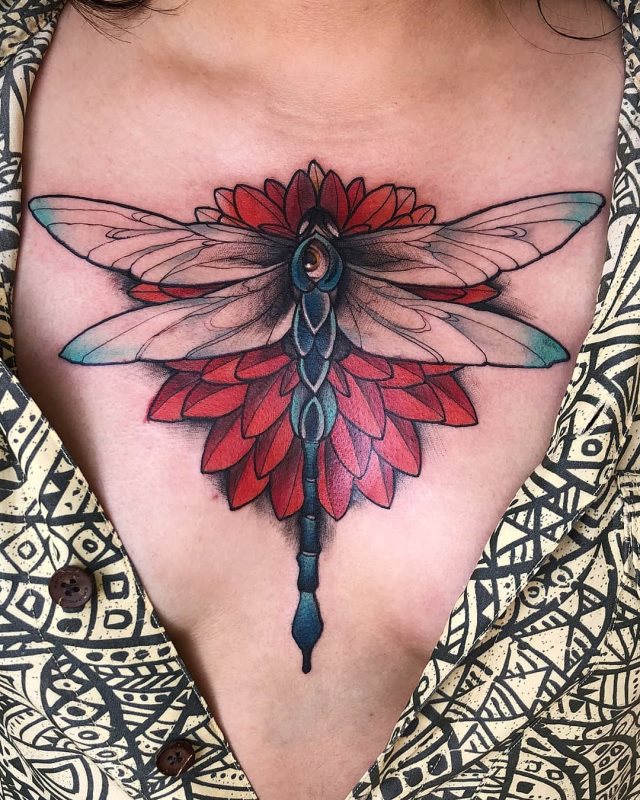 tattoo femenino libelula 26