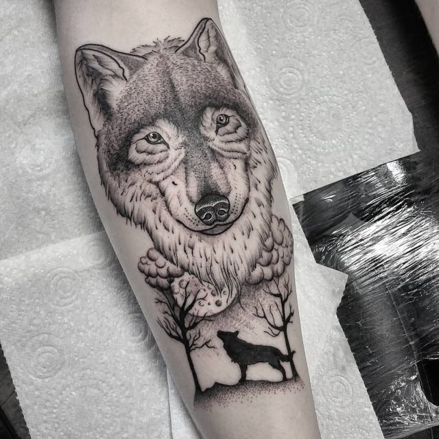 tattoo femenino lobo 06