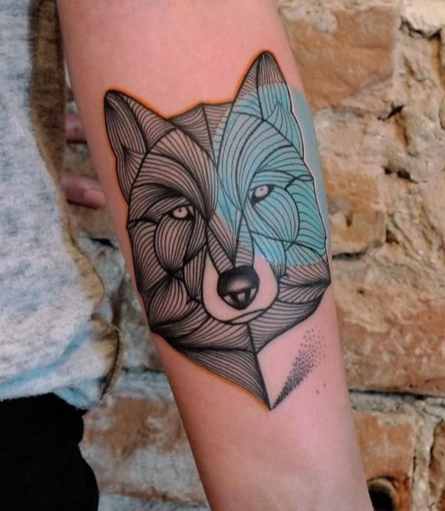 tattoo femenino lobo 26