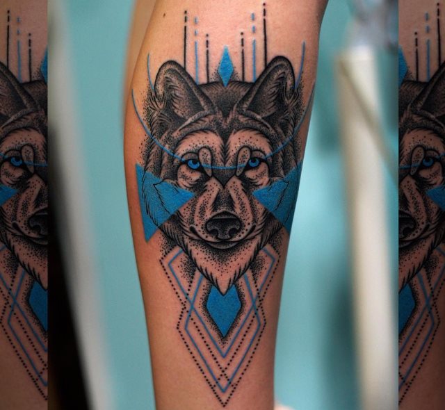 tattoo femenino lobo 28