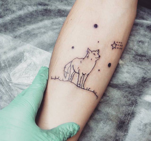 tattoo femenino lobo 29