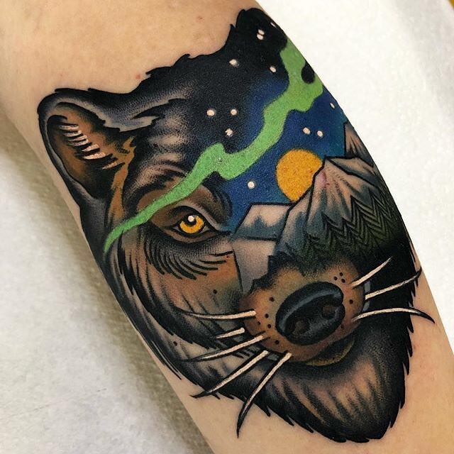 tattoo femenino lobo 30