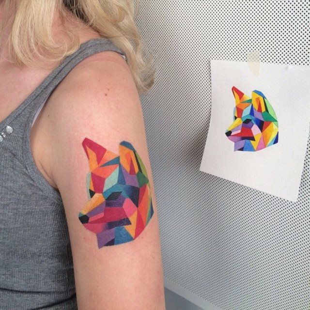 tattoo femenino lobo 34