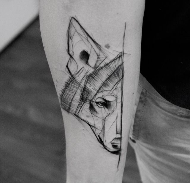 tattoo femenino lobo 49