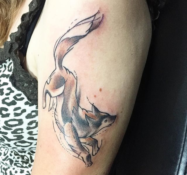 tattoo femenino lobo 60